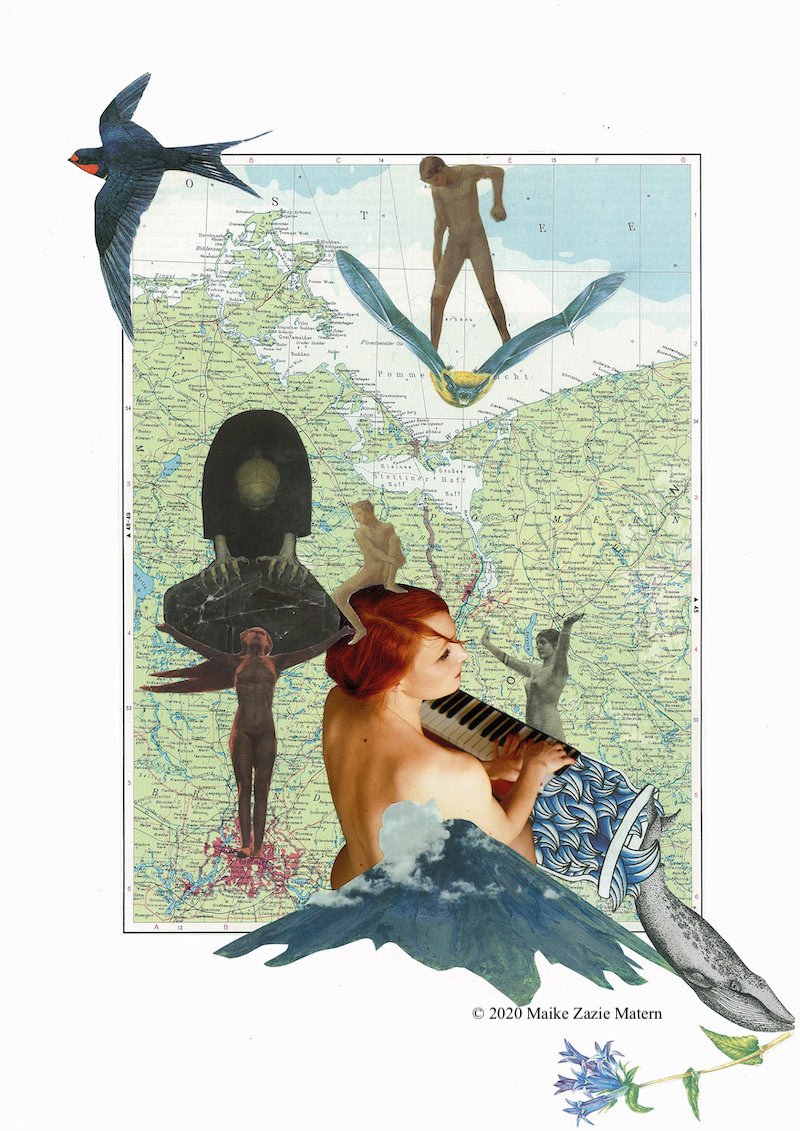 Collage by Maike Zazie for SEISMOPSYCHOLLAGE artwork